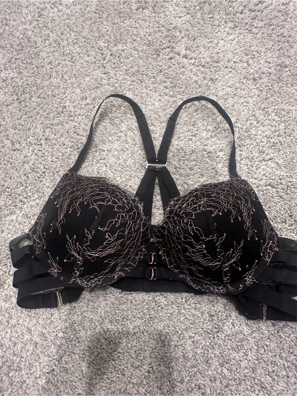 Victoria's Secret Very Sexy Black Bra with Embroidery